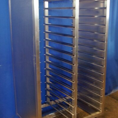 Tablettwagen Edelstahl, doppelt