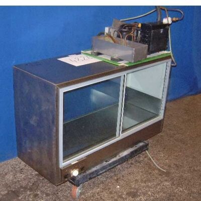 Kühlaufsatzvitrine Edelstahl 120x48x70 cm