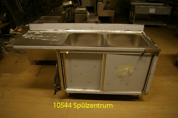 Spülcenter Edelstahl 180x70x85 cm 2 Becken | Christoph Kunad