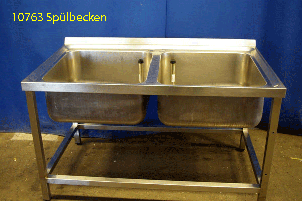 Spültisch Edelstahl 2 Becken, 140x80x86 cm | Christoph Kunad