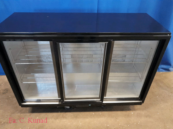 Kühlschrank, Flaschenkühler, 320 Liter, mit Glasschiebetüre 135x51x90 cm, Typ BBC 330S, 230 V