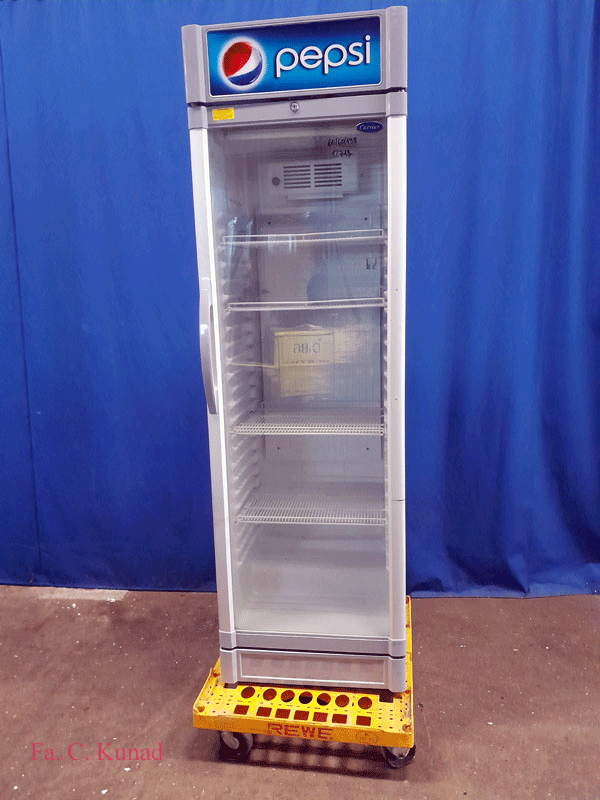 Kühlschrank Carrier GD380ELG, mit Glastüre, 60x60x198 cm