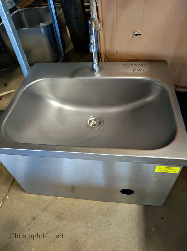 Handwaschbecken Edelstahl, Wandmontage