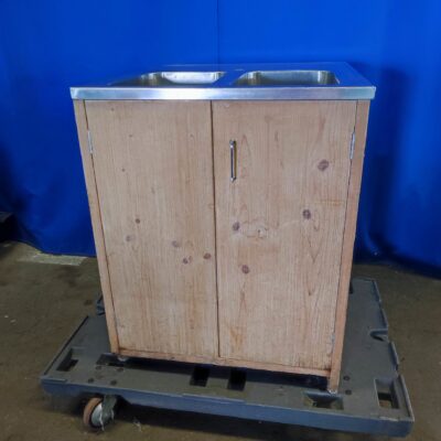 Schankbecken  2 Becken  Holzkorpus massiv 76x79x94 cm