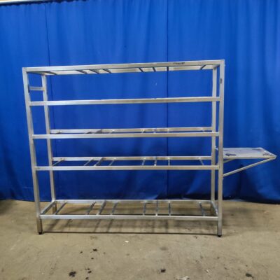 Regal Edelstahl 198x46x180cm mit Ablage 51 cm