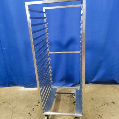 Abräumwagen Edelstahl fahrbar 60x67x157 cm Hupfer