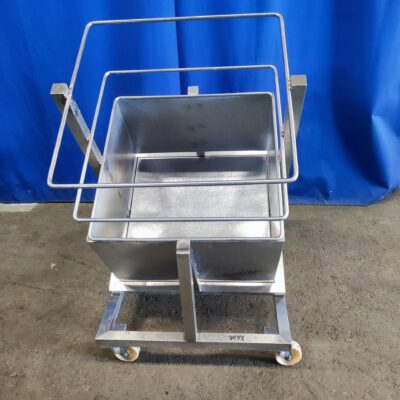 Wagen Edelstahl fahrbar 70x83x116 cm Rauchstockwagen