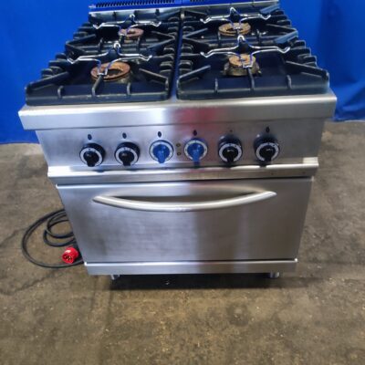 Herd Gas GIGA 4 Flammen Flüssiggas mit Elektro Backrohr 80x90x90 cm