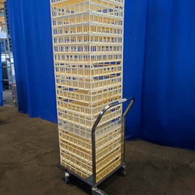 Spülkorb Spülmaschinenkörbe 50x50x13,5 cm auf Rollwagen Edelstahl