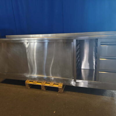 Arbeitsschrank Edelstahl 270x60x90 cm