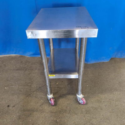 Arbeitstisch Edelstahl 46x60x86 cm fahrbar Beistelltisch