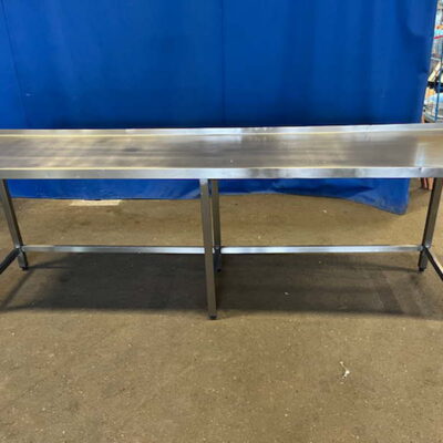 Arbeitstisch Edelstahl 256x57x86 cm Wursttisch Spritzentisch