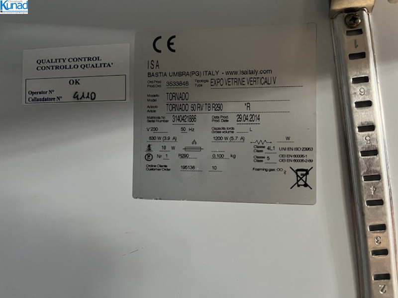 Tiefkühlschrank Gefrierschrank  mit Glastüre  67x82x196 cm – Bild 3