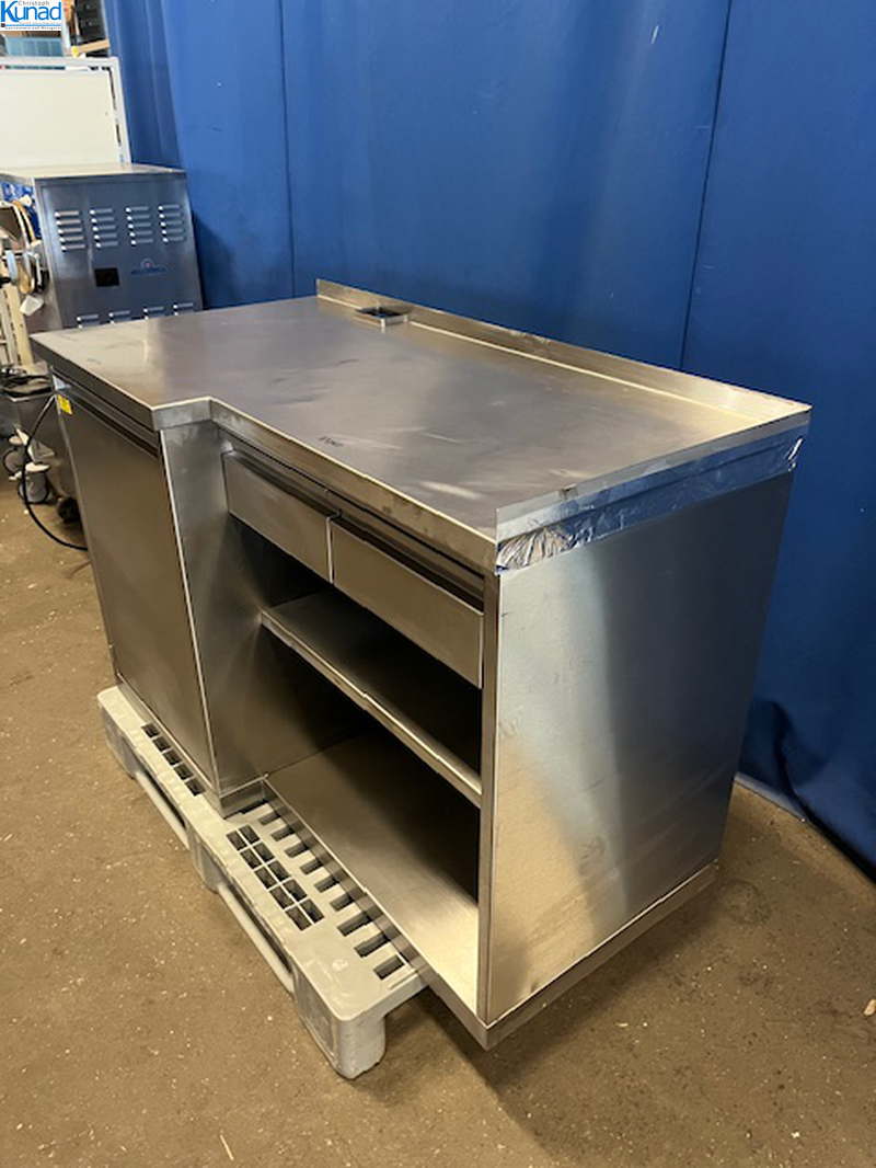 Arbeitsschrank Edelstahl 139x70x90 cm Unterbau – Bild 2