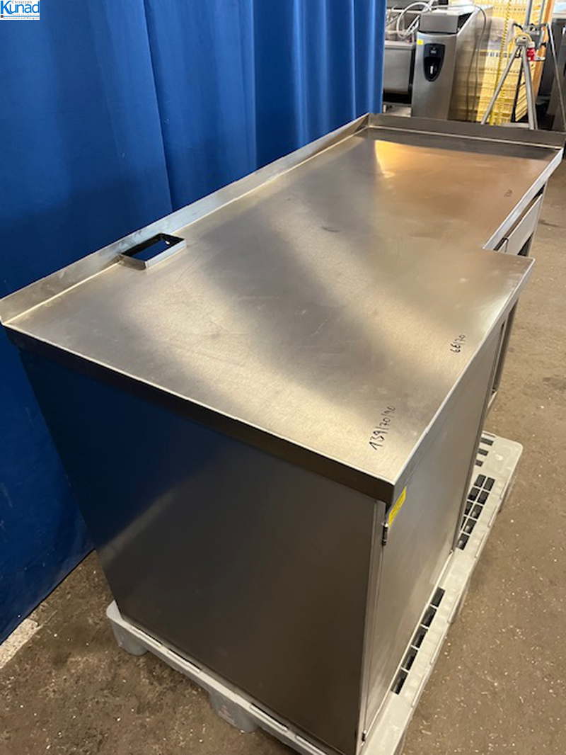 Arbeitsschrank Edelstahl 139x70x90 cm Unterbau – Bild 3