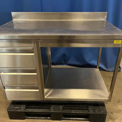 Arbeitstisch Edelstahl 127x70x90 cm Arbeitsschrank offen