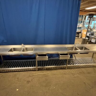 Spültisch XXL Edelstahl 430x60x86 cm 4 Becken