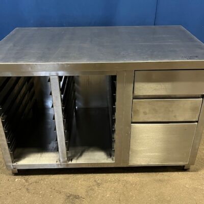 Arbeitsschrank Edelstahl 135x80x92 cm Unterbau