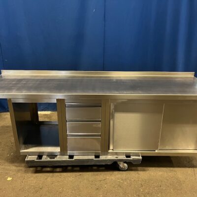 Arbeitsschrank Edelstahl 232x65x70 cm