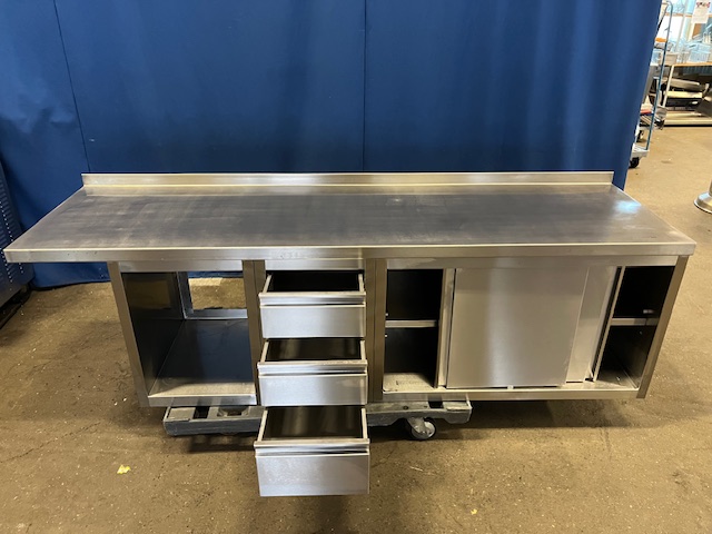 Arbeitsschrank Edelstahl 232x65x70 cm – Bild 5