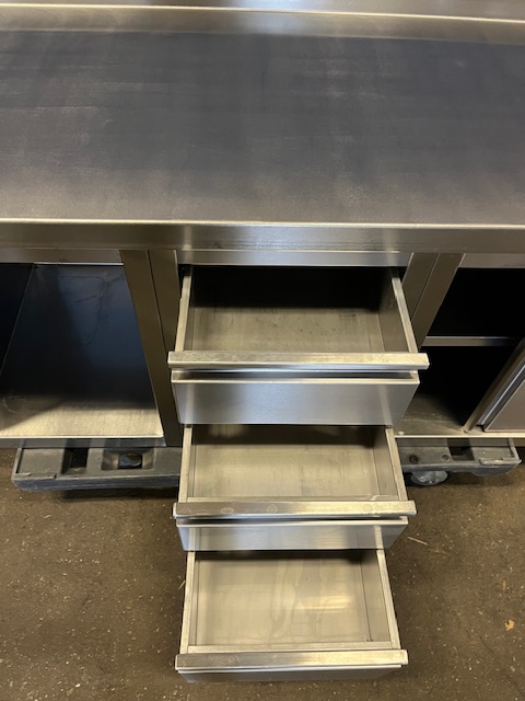 Arbeitsschrank Edelstahl 232x65x70 cm – Bild 4