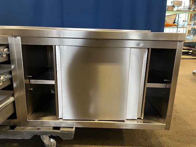 Arbeitsschrank Edelstahl 232x65x70 cm – Bild 3