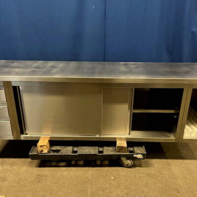 Arbeitsschrank Edelstahl 252x70x70 cm