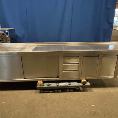 Arbeitsschrank Edelstahl 339x65x70 cm