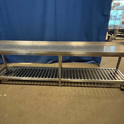 Arbeitstisch Edelstahl 309x60x85 cm