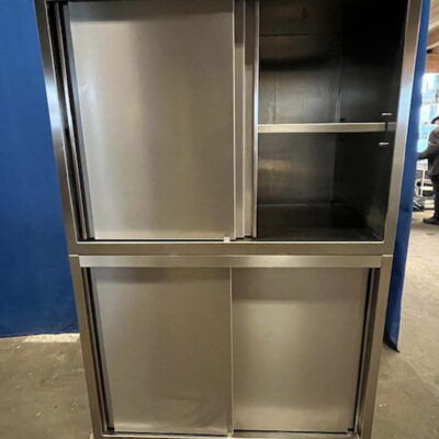 Schrank Edelstahl 120x67x180 cm Geschirrschrank Hochschrank