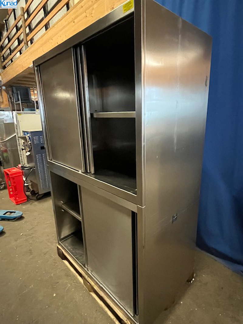 Schrank Edelstahl 120x67x180 cm Geschirrschrank Hochschrank – Bild 3