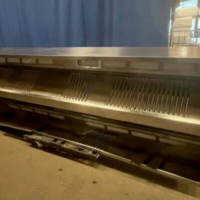 Abzugshaube Edelstahl 340x120x45 cm