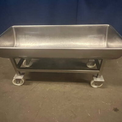 Mulde Edelstahl fahrbar Mengmulde 200 Liter