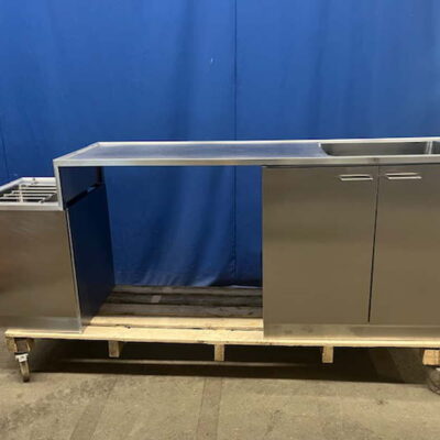 Spülschrank Spülzentrum Edelstahl 240x60x90 cm 1 Becken mit Ausgussbecken