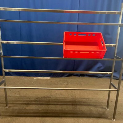 Regal Edelstahl 195x34x170 Schrägregal Kistenregal Getränkekisten-Regal