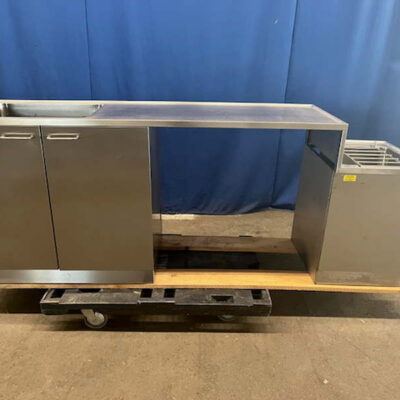 Spülschrank Spülzentrum Edelstahl 240x60x90 cm 1 Becken mit Ausgussbecken