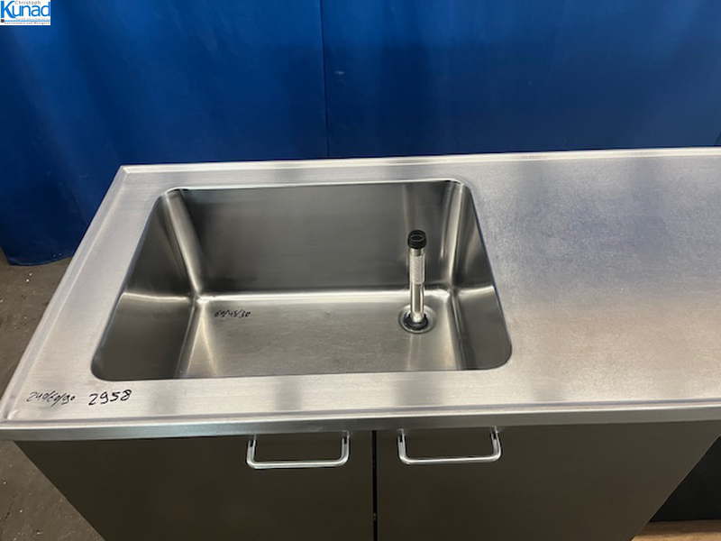 Spülschrank Spülzentrum Edelstahl 240x60x90 cm 1 Becken mit Ausgussbecken – Bild 5