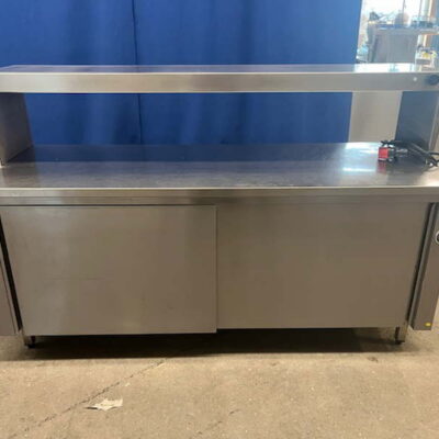 Wärmeschrank / Pass mit Wärmebrücke Ambach Edelstahl 197x70x86 cm Pass