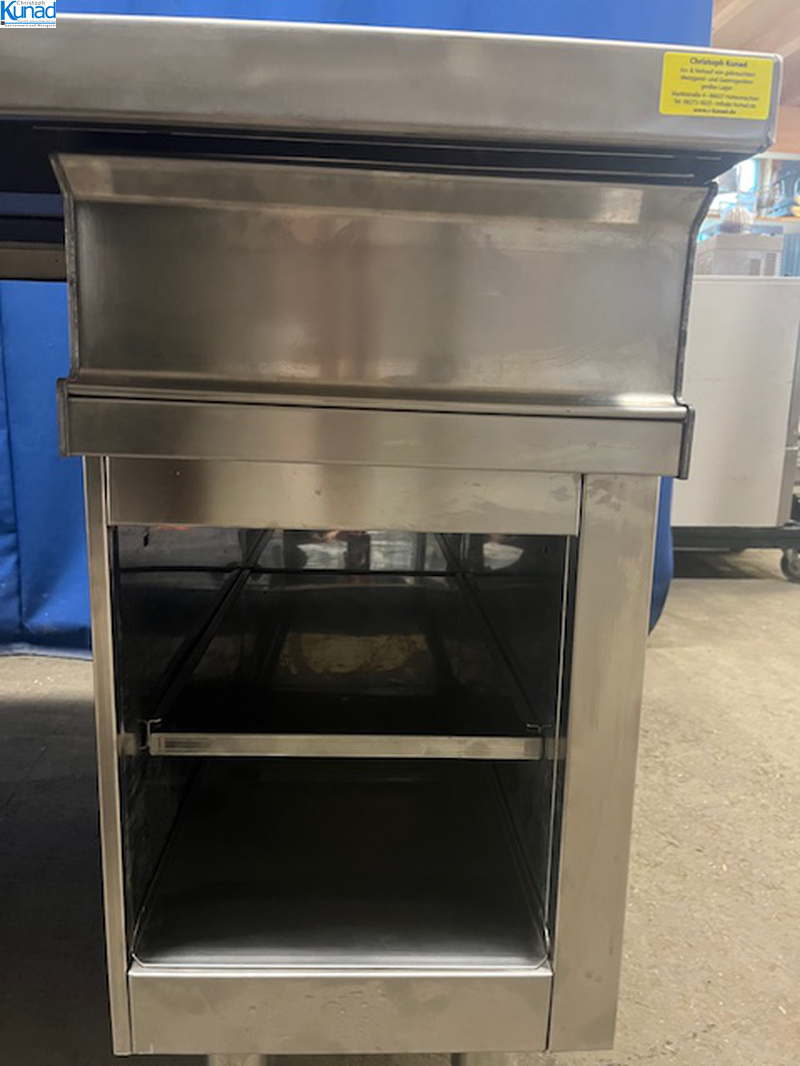 Arbeitstisch Edelstahl 177x90x86 cm mit Schubladen – Bild 3