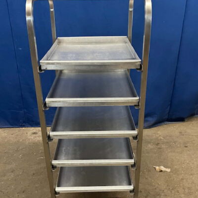 Abräumwagen Tablettwagen Edelstahl 54x60x140 cm