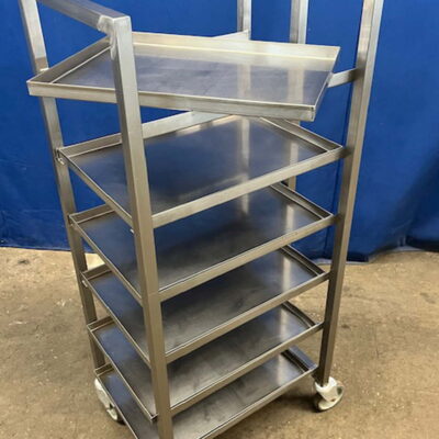 Abräumwagen Tabelttwagen Edelstahl 49x63x142 cm