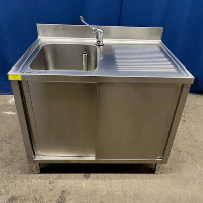 Spülschrank Edelstahl 157x68x80 cm 2 Becken