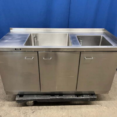 Spülschrank Edelstahl 157x68x80 cm 2 Becken