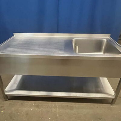 Spültisch Edelstahl 180x80x86 cm 1 Becken groß