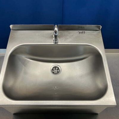 Handwaschbecken Edelstahl 55x45x27 cm Kniedruck