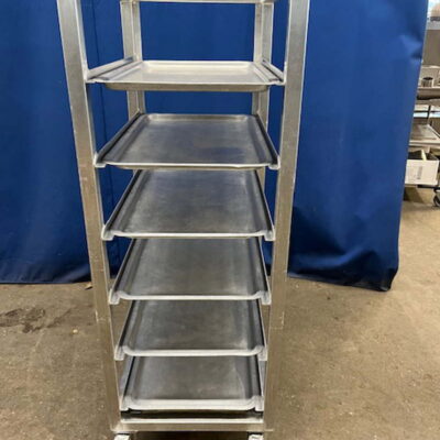 Tablettwagen Alu 54x72x150 cm Regalwagen