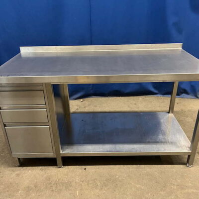 Arbeitstisch Edelstahl 160x70x90 cm