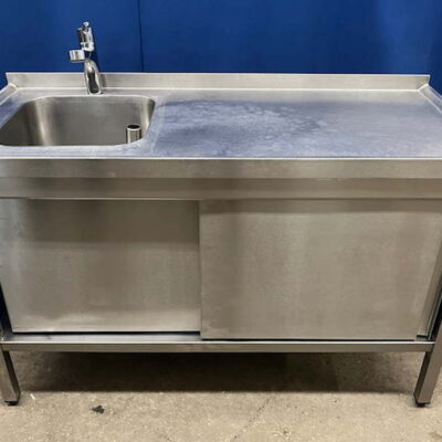 Spülschrank Edelstahl 140x60x90 cm 1 Becken