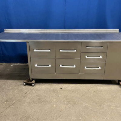 Arbeitsschrank Edelstahl 249x80x86 cm Schubladenschrank