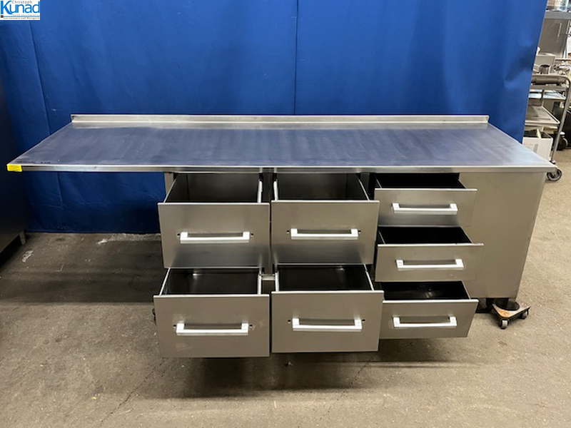 Arbeitsschrank Edelstahl 249x80x86 cm Schubladenschrank – Bild 2